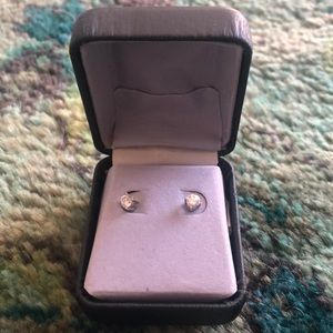 .25 silver DIA circle pendant earrings